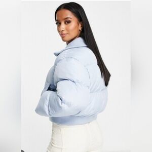 Size  12. ASOS  Light Blue Puffer Jacket